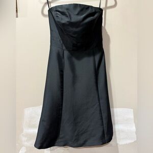 Ann Taylor Elegant Black Strapless Holiday Party Dress